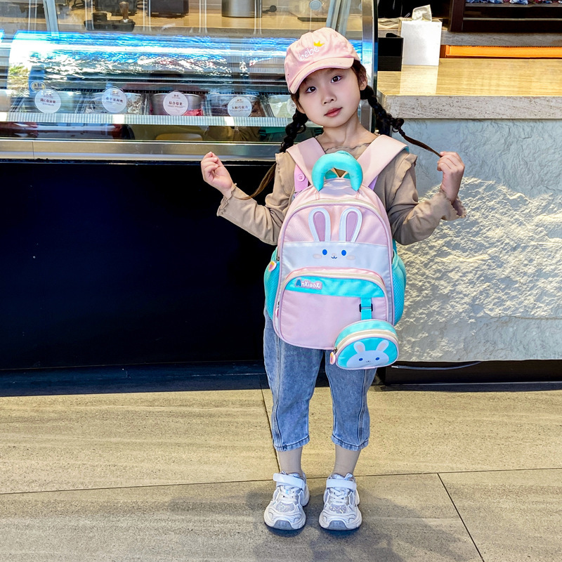Kindergarten schoolbags for boys and girls in the senior class cartoon children's backpacks, 3-5 years old children's travel light backpacks 4 details Picture