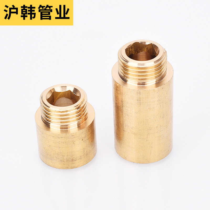 All-copper 4-inch inner and outer wire extension joint, thickened and lengthened, Angle valve faucet, Allen extension direct Specification drawing