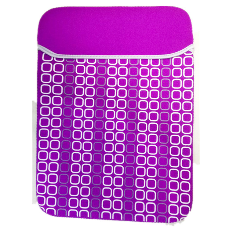 Diving material notebook computer inner liner 15.6-inch 14-inch printed square frame black, blue, pink and purple color double bread Specification drawing