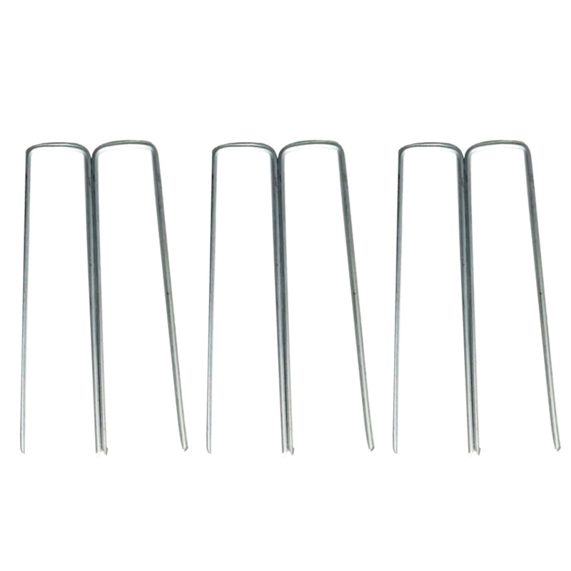 U-shaped nails, turf nails, galvanized anti-grass fabric, lawn nails, artificial turf, high-fixed ground nails, lawn nails wholesale Item Picture