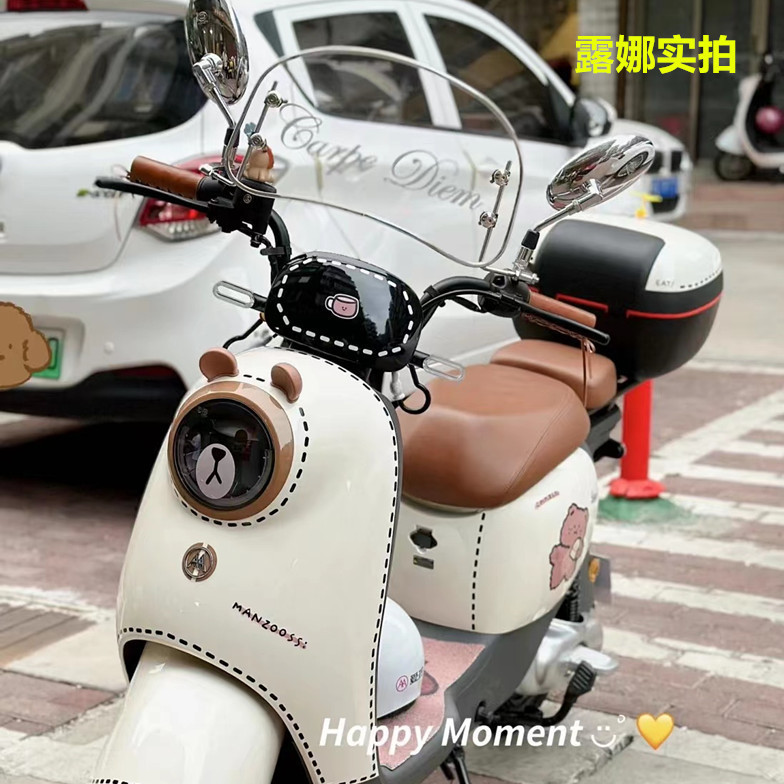 Emma Summer Sunny Guanneng No. 9 Niu retro electric bike windscreen accessory decoration Application Scenario