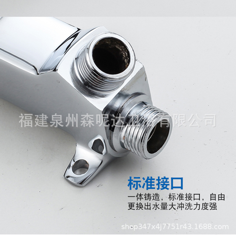 Wholesale copper foot pedal horizontal washbasin faucets from the manufacturer, custom-made foot pedal faucets for public health laboratories Specification drawing