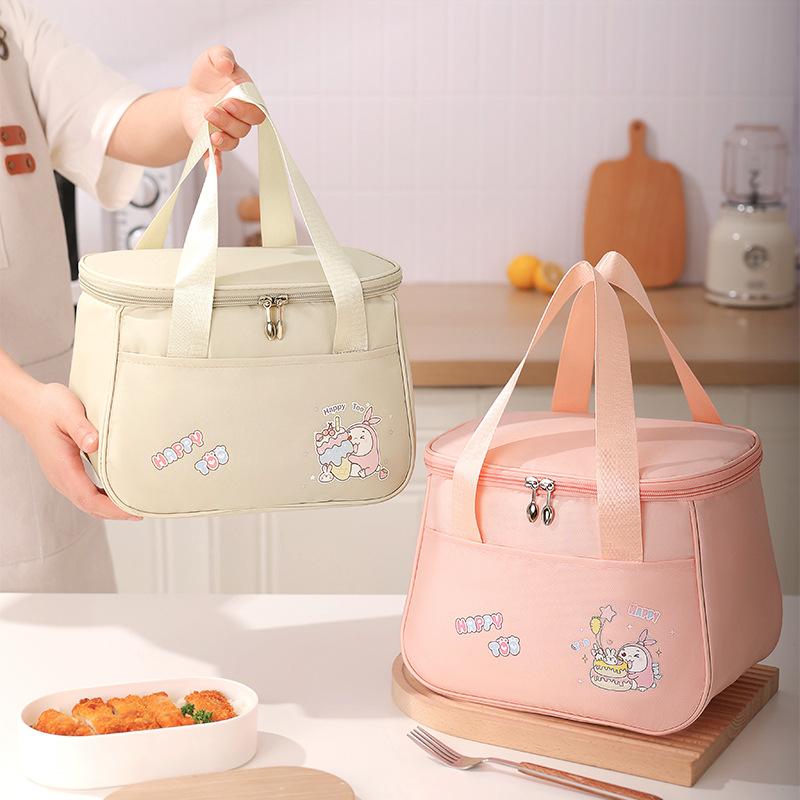 Runhui Vitality Cartoon Student Lunch Box Bag, bento Insulated Bag, Office Worker lunch box, handbag, food delivery insulated box full figure