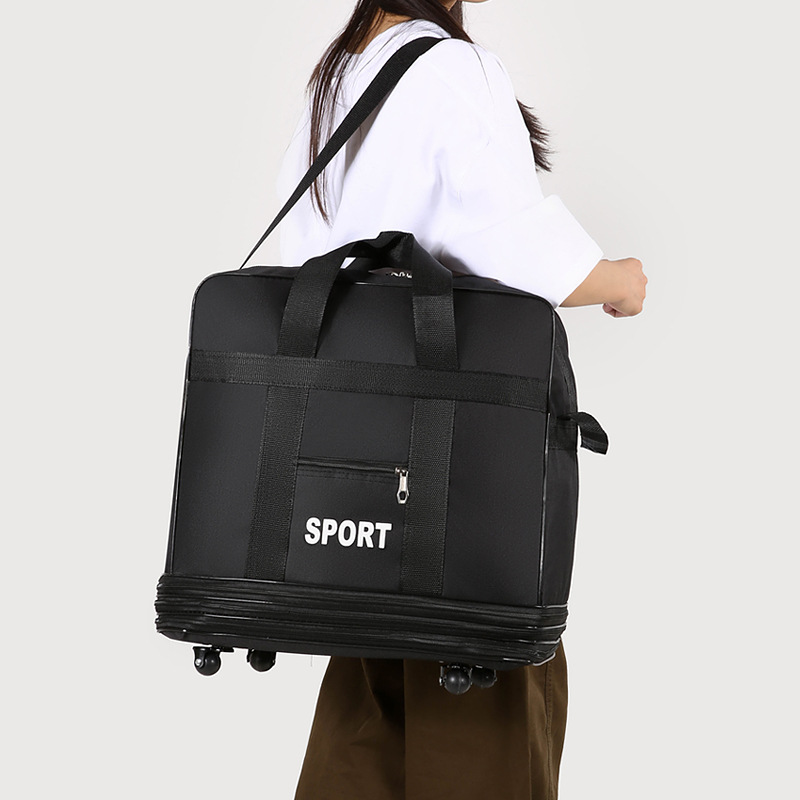 Waterproof folding 158 air cargo bag, large-capacity travel case with wheels and swivel wheels, multi-purpose moving and storage box Specification drawing