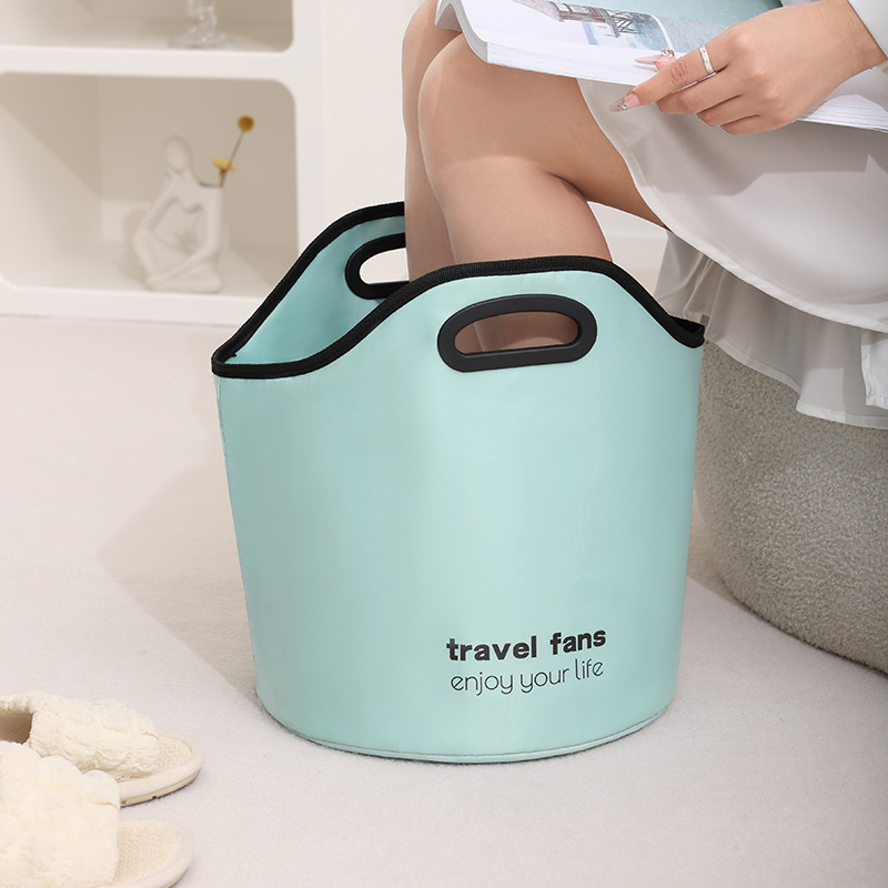 New large-capacity laundry basket, Japanese-style portable folding storage bucket, portable hand-held laundry basket, toy storage frame full figure