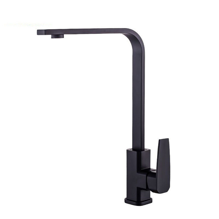 The kitchen faucet, cold and hot water, double-pipe, double-head sink, sink and basin faucet can be rotated for dual control and dual water output Item Picture