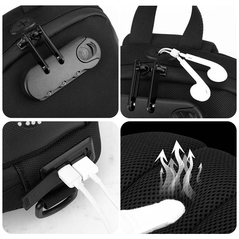 WEPOWER's new men's trendy brand chest bag, outdoor casual anti-theft crossbody bag, large-capacity multi-functional single-shoulder bag Application Scenario