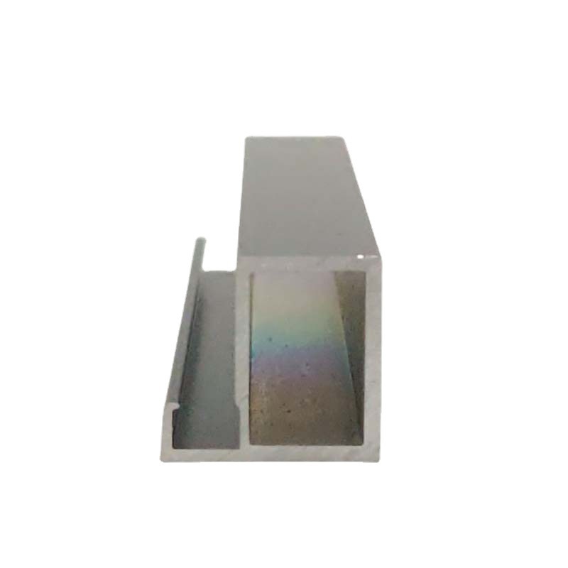 A minimalist door made of extruded aluminum alloy profiles with long electrophoretic window and door spacers Specification drawing