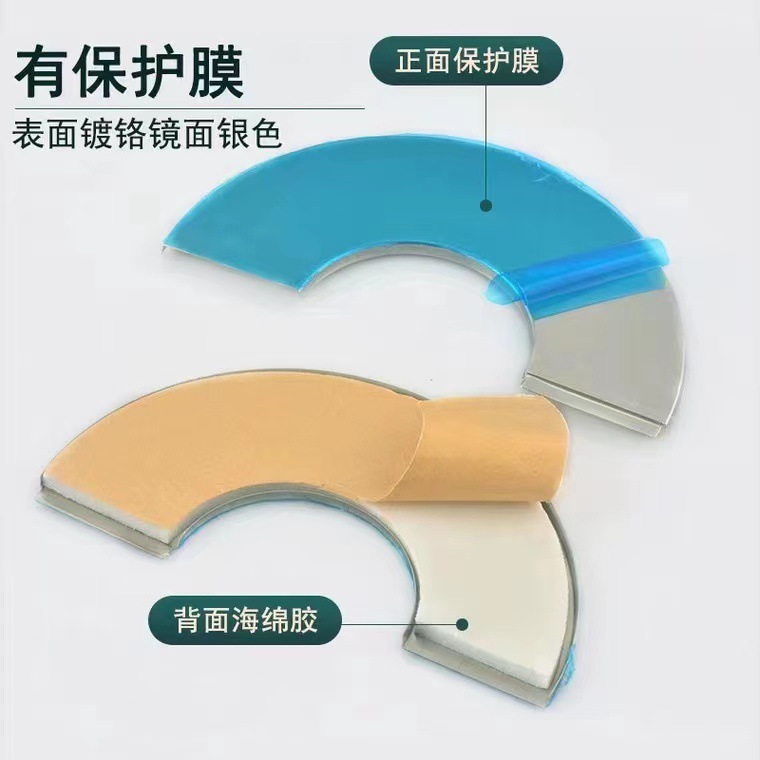 Stainless steel decorative cover, faucet, triangular valve, circular split type air conditioning hole cover for gas water heater exhaust pipe Specification drawing