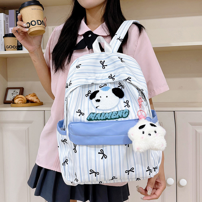 Spring outing student schoolbag, niche design, college style cartoon backpack, large capacity, lightweight, travel backpack for girls details Picture