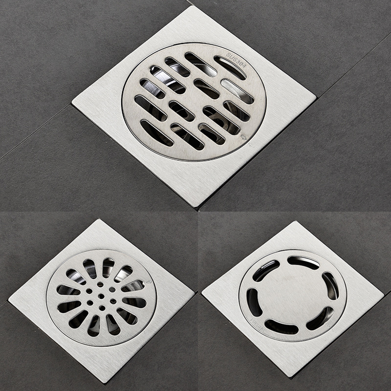 Cross-border bathroom, 304 stainless steel floor drain, anti-odor, bathroom, shower room, balcony, anti-insect and anti-clogging, large flow filter full figure