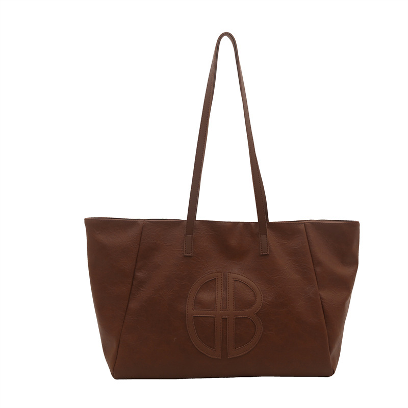 Cross-border trendy Tote bag for Women 2025 New Spring large-capacity versatile women's bag, soft leather single-shoulder crossbody bag Item Picture