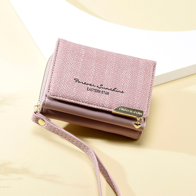 New Korean-style women's wallet, short zipper, multi-slot solid color coin purse, Wallet wholesale Application Scenario