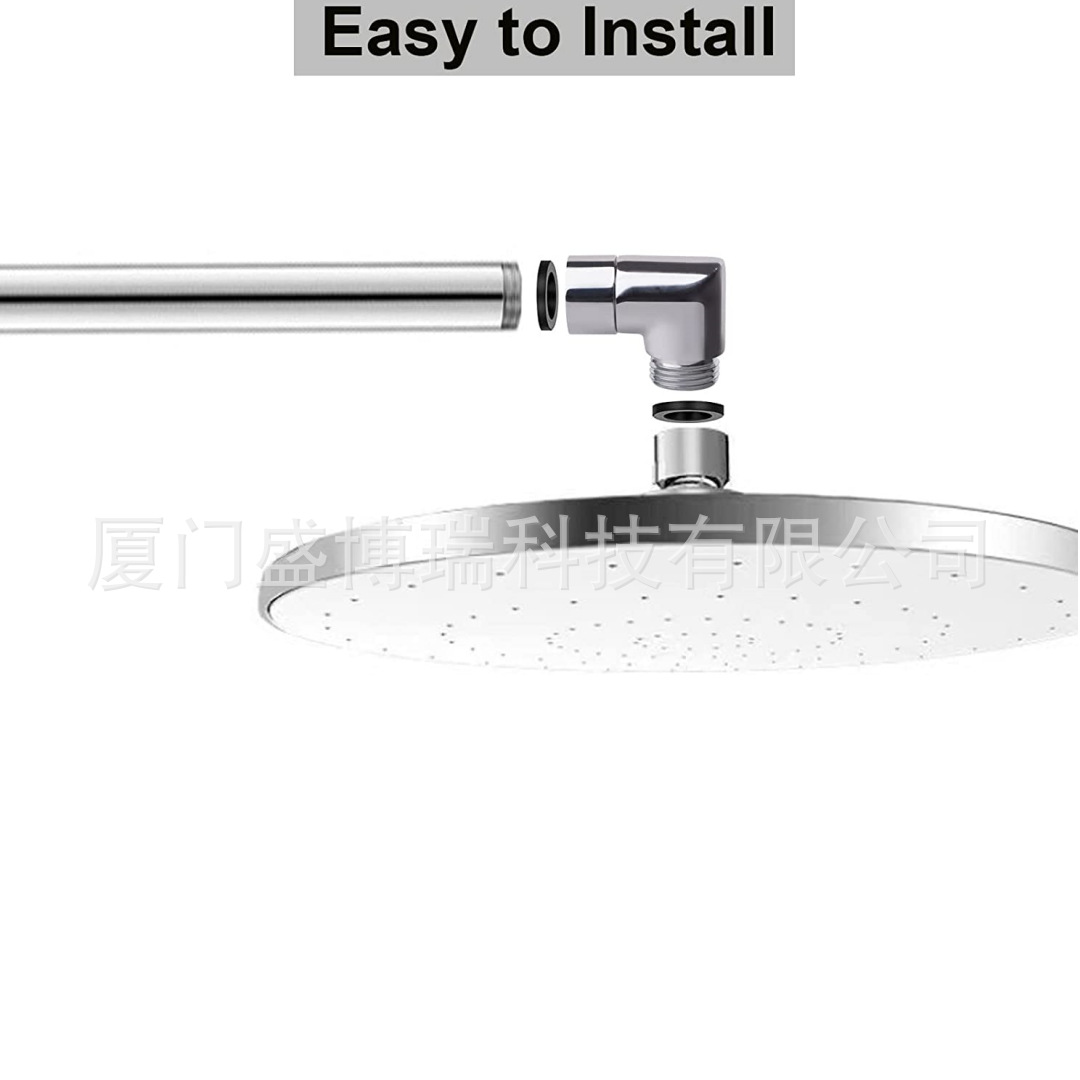 Right-angle adapter, 90-degree shower head with self-rotating adapter, two-in-one shower head quick adapter details Picture