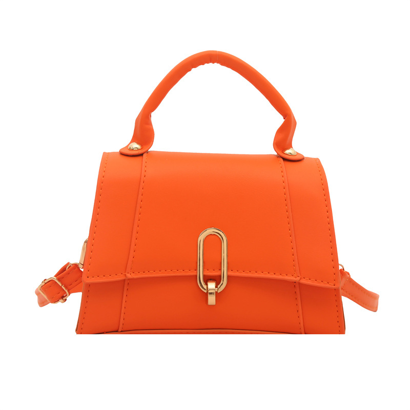 This year, a new spring large-capacity 2025 solid color lock buckle simple and fashionable single-shoulder crossbody hand-carry small square bag is in vogue Item Picture