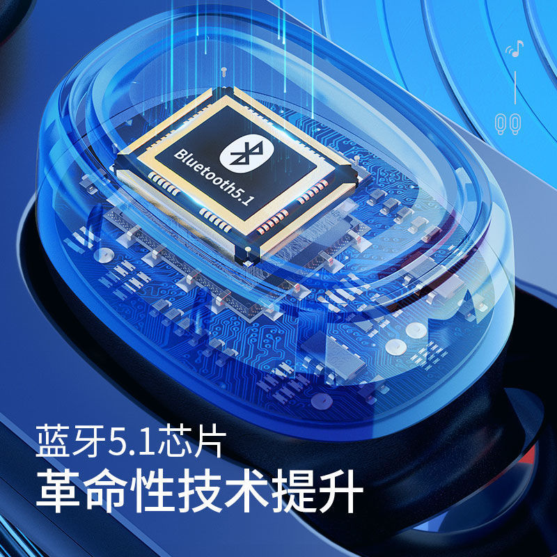 5.4 Wireless Bluetooth headphones, true wireless in-ear dual-ear sports, high-quality mobile phones, universal factory wholesale Specification drawing