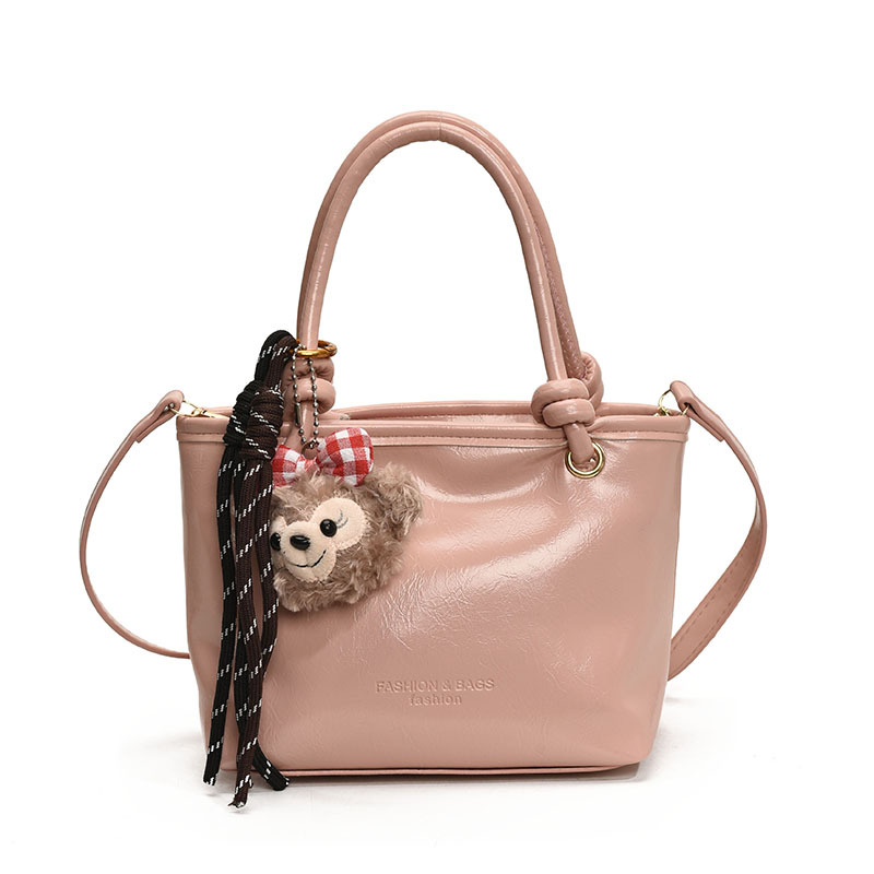 Spring 2025 new style fashionable retro texture solid color commuter single-shoulder crossbody bag, minimalist hand-held bucket bag Item Picture