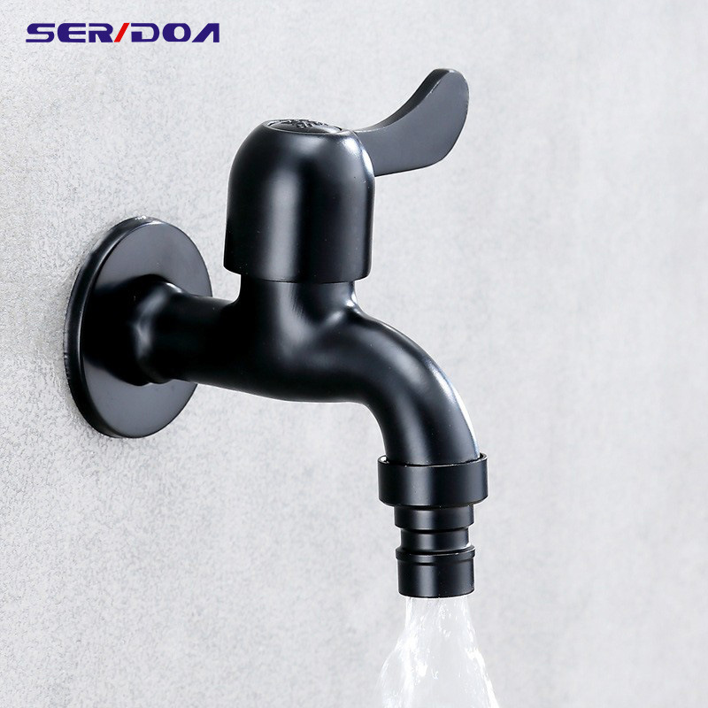 Wholesale of 304 stainless steel extended quick-opening faucet for water heating and hardware mop sink, specially designed for washing machines, 4-minute double water outlet faucet full figure