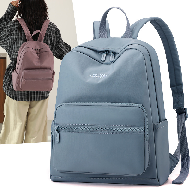 Colorful Fox Lightweight Backpack, High school student schoolbag, outdoor casual multi-layer large-capacity backpack full figure