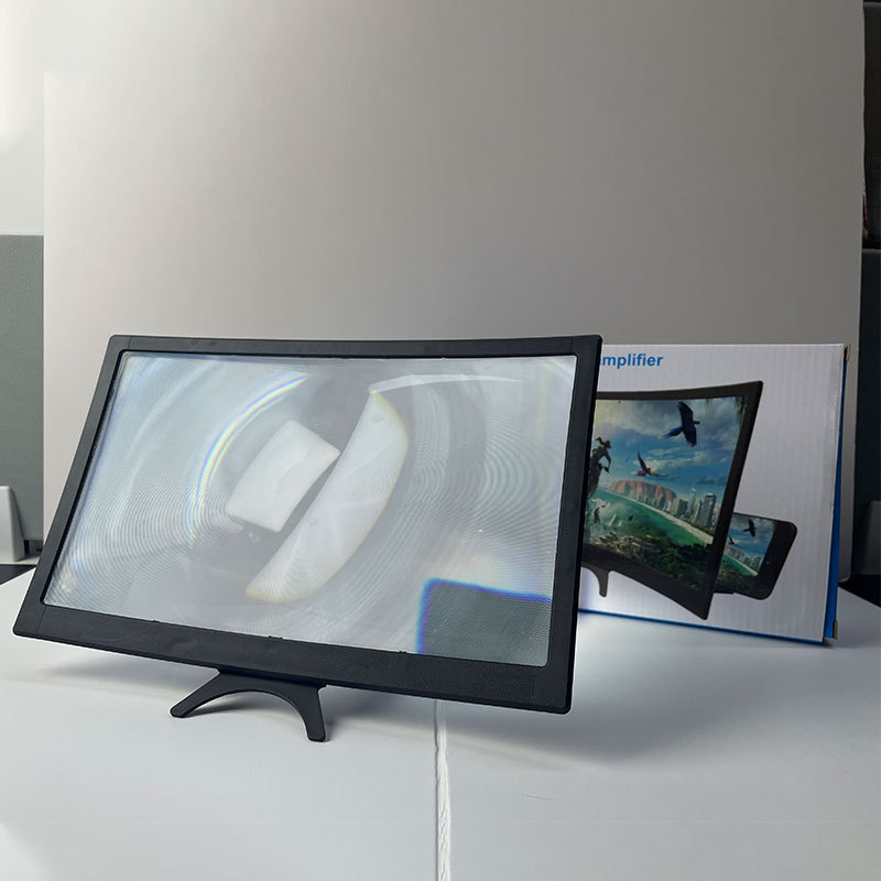 Cross-border L6 curved screen amplifier, 12-inch mobile phone amplifier stand, ultra-clear magnifying glass, portable lazy person stand full figure