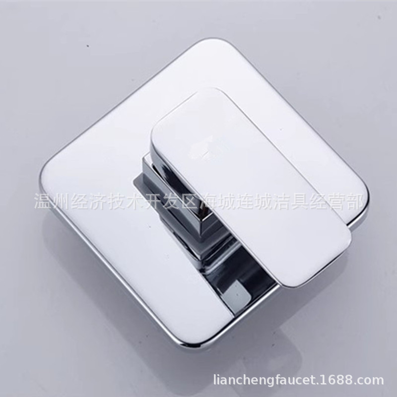 Square concealed faucet wall-mounted shower repair and replacement parts, single water outlet decorative panel, handle side ring Specification drawing