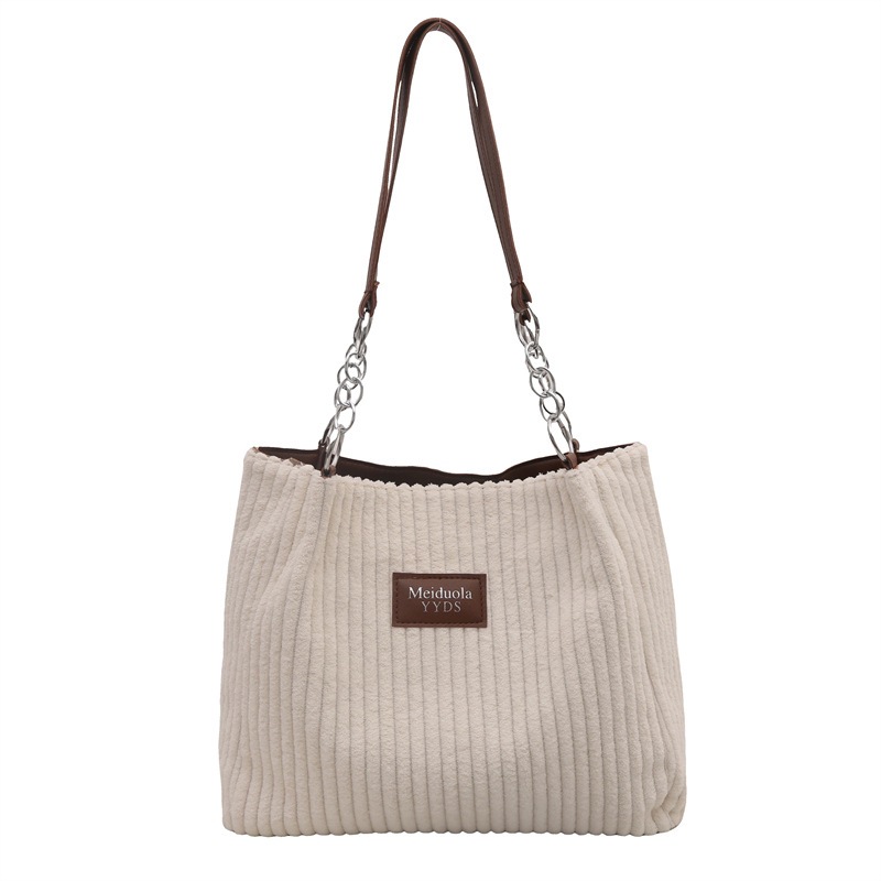 Large-capacity velvet chain underarm bag, tote bag, women's bag, 2024 cross-border autumn trend single-shoulder commuter bag bestsellers Item Picture