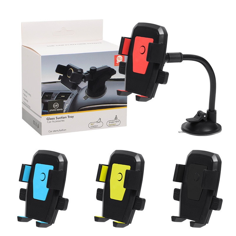 Wholesale car windshield hose, automatic lock, car mobile phone stand, 360° rotating suction cup hose stand Item Picture
