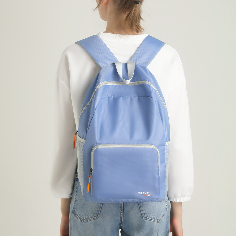 Customized Runhui folding backpacks, student schoolbags, outdoor hiking backpacks, finished product printing, starting from 50 pieces details Picture