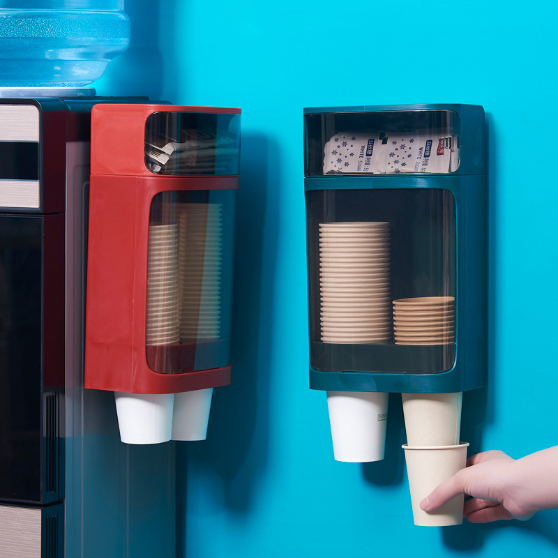 Disposable cup hanging rack, paper cup holder, water cup wall-mounted storage, creative storage home shelf Specification drawing