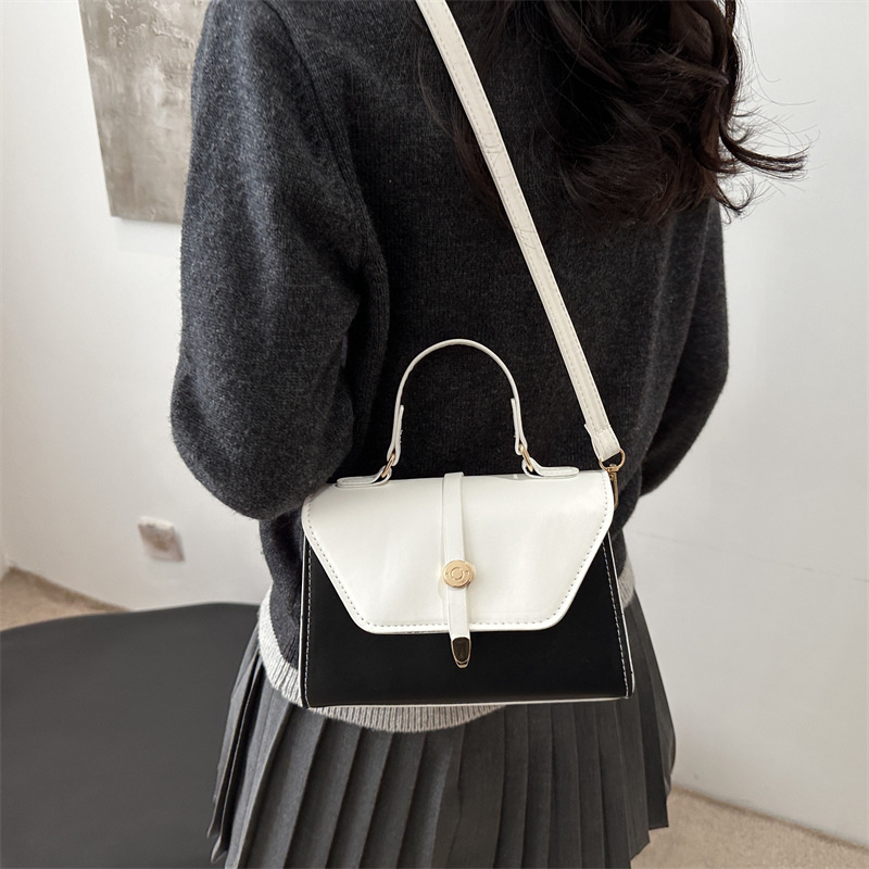 New women's bag for 2025 Spring/Summer, single-shoulder crossbody bag, retro commuting fashion, versatile hand-held small square bag Specification drawing