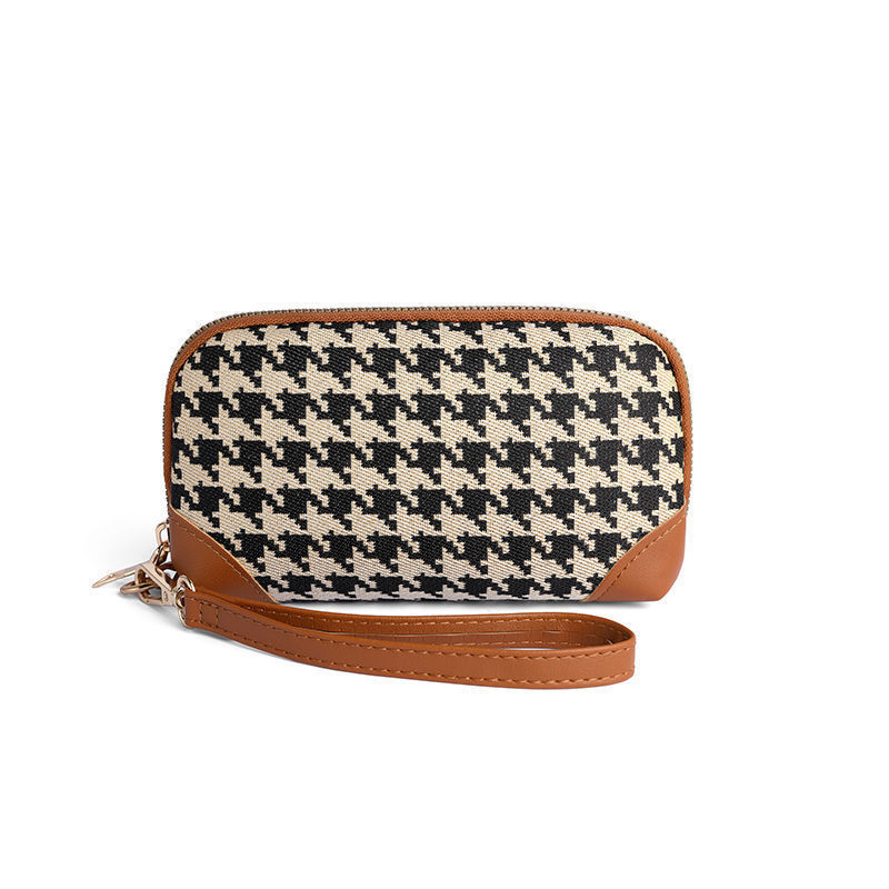 2023 New style zero wallet, women's wallet, clutch bag, women's long bag, fashionable checkered, elegant, high-end portable handbag Item Picture