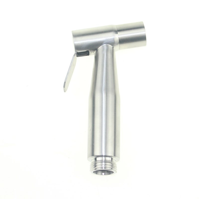Wholesale SUS304 stainless steel wire drawing nozzle, telescopic telephone line hose, pressurized toilet flushing spray gun set details Picture