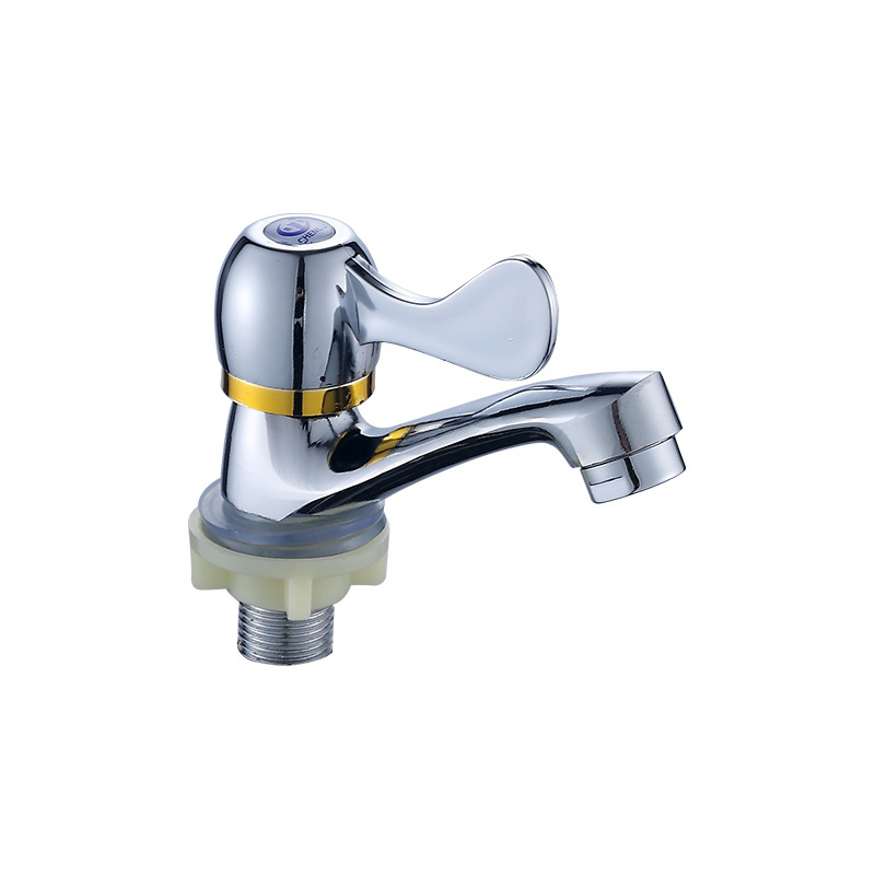 Chenlu Sanitary Ware: Iron main body, copper body, 96 washbasin faucet, single cooling column basin, 4 fen faucet, export product Item Picture