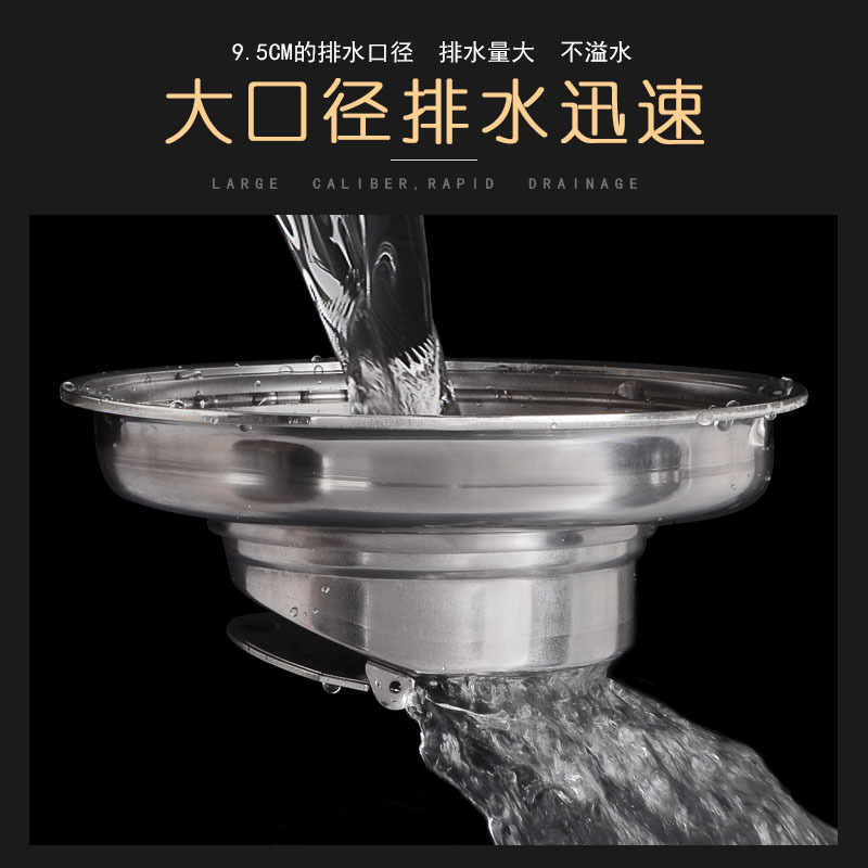 304 stainless steel 16CM large floor drain project, large flow anti-odor floor drain, thickened round floor drain, 160 floor drain Application Scenario