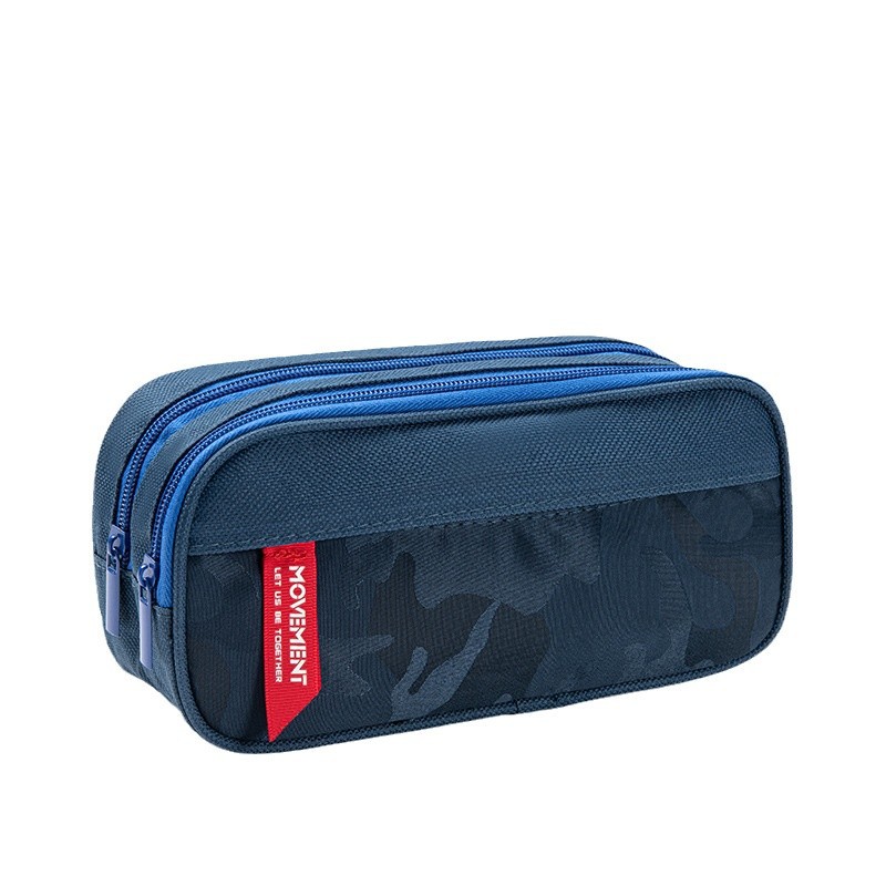 Camouflage double-layer pen case for boys, junior and senior high school students, stationery bag, simple stationery, pencil storage, pen box, cross-border stock Item Picture