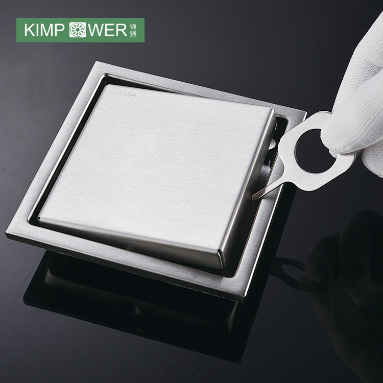 Anti-odor large-capacity 304 stainless steel floor drain, hotel bathroom, washing machine, shower, invisible floor drain, one-piece consignment Specification drawing