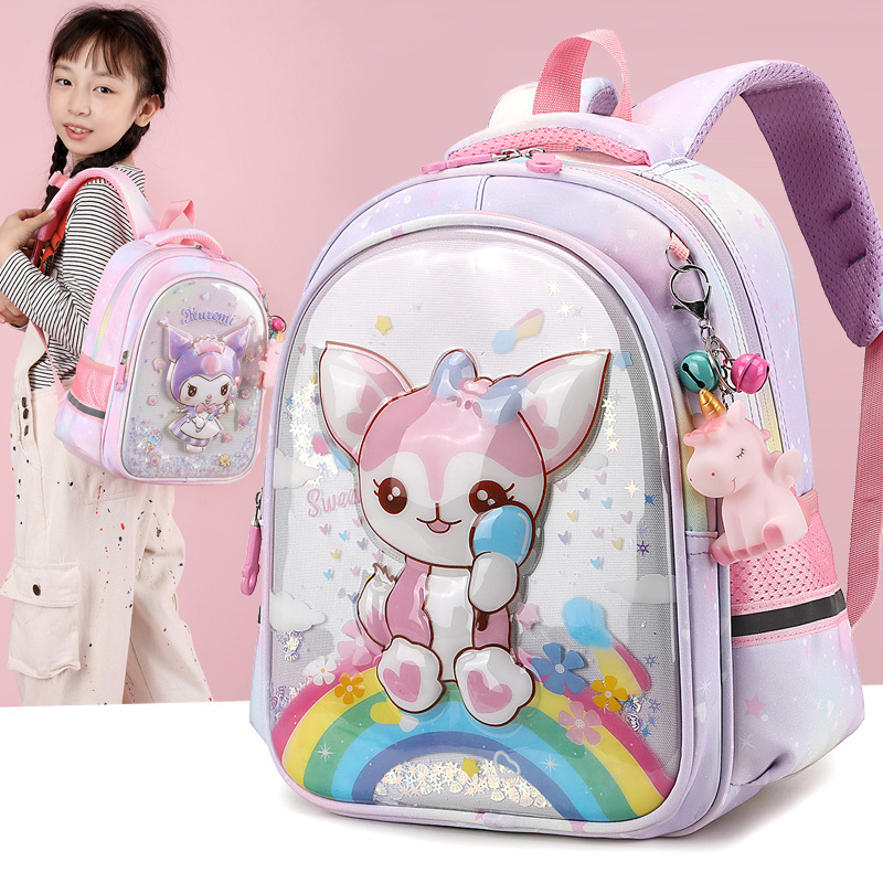 Children's schoolbag cartoon Kulomi kindergarten baby backpack, primary school first and second grade reduced burden backpack for export details Picture