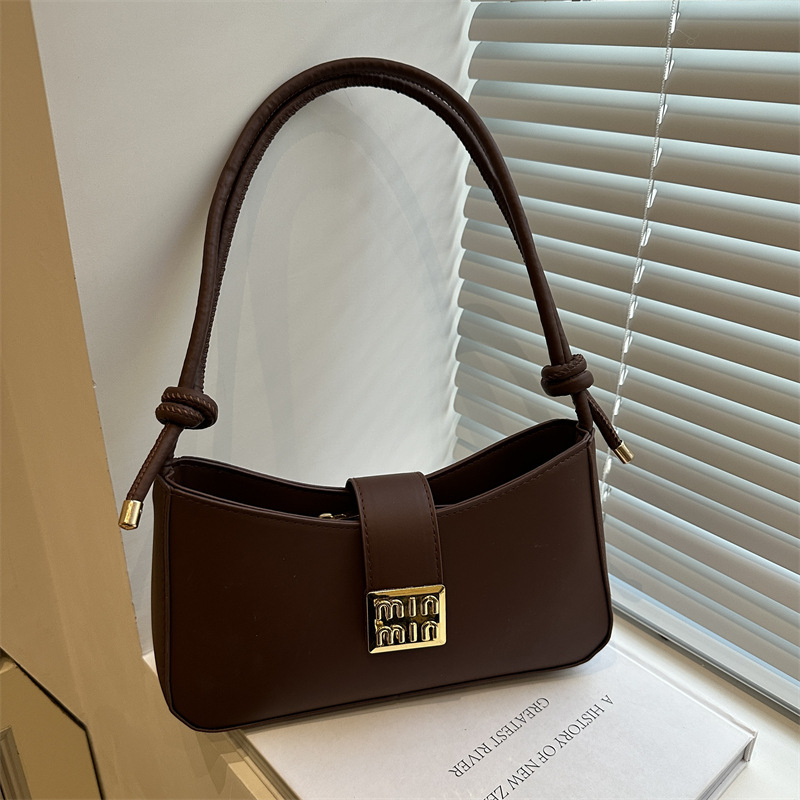 Retro baguette bag, underarm bag, women's bag, Spring 2025 new retro and fashionable single-shoulder bag, versatile crossbody women's bag full figure