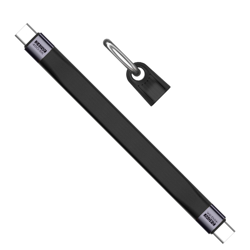 4K8K video cable, 40GB flexible flat cable, USB4.0 high-speed transmission, Type-C 3.2 keychain short cable engineering test Item Picture