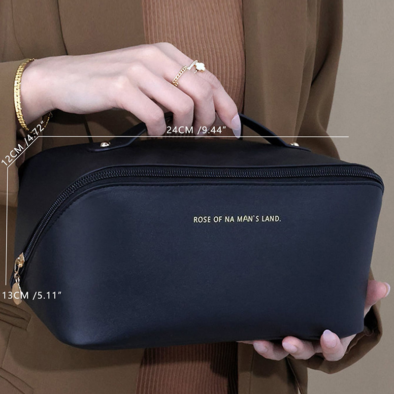 Customized fashionable pu pillow bags, portable travel storage bags, large-capacity toiletry bags, hand-enhanced appearance makeup bags Application Scenario