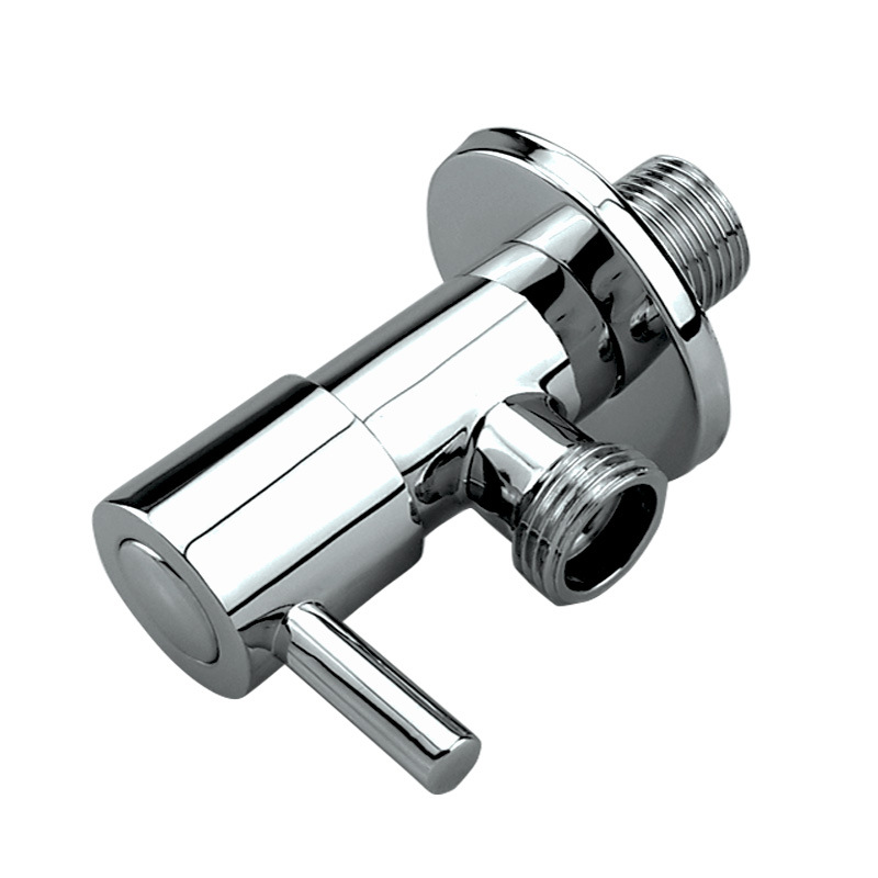 Cold and hot water toilet triangle valve, all-copper thickened and lengthened Angle valve set, water heater figure-eight valve Specification drawing