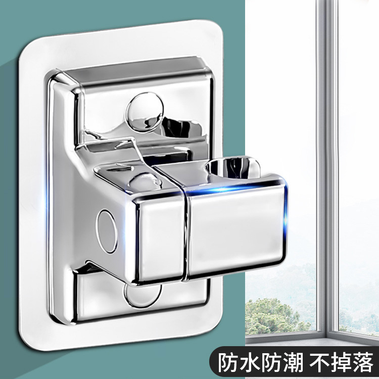 The new no-hole-punching showerhead stand, a shower room wonder, adjustable showerhead hanger, rain shower, lotus pod, and fixed wall base details Picture