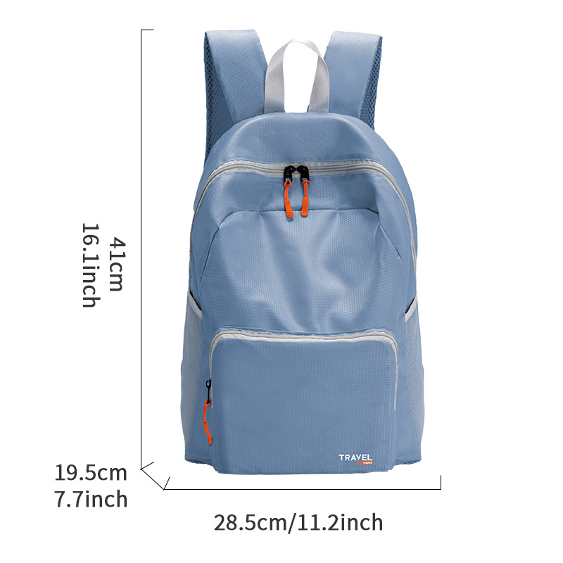 Customized Runhui folding backpacks, student schoolbags, outdoor hiking backpacks, finished product printing, starting from 50 pieces Item Picture
