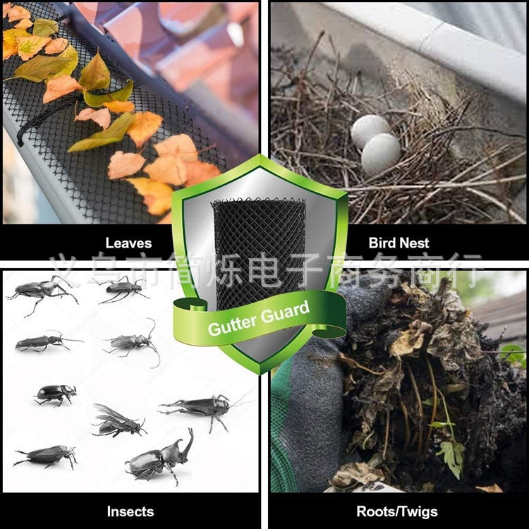 Outdoor leaf-blocking filter screen, gutter filter screen, eaves and roof drainage pipe leaf-blocking filter screen, anti-clogging Specification drawing