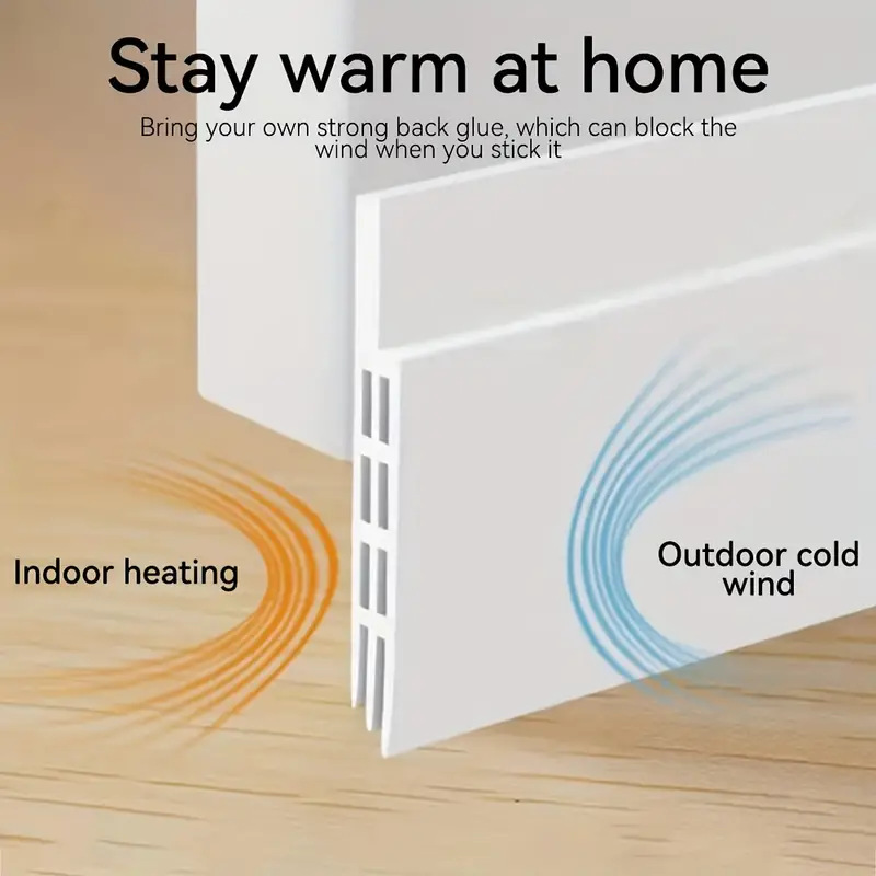 Cross-border best-selling three-layer 6-hole door bottom sealing strip windproof plug, door bottom windproof plate insulator door cleaning stop Specification drawing