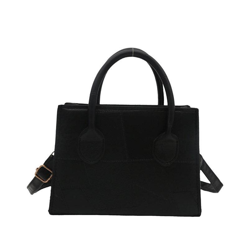 Retro and stylish solid-color bag for women, 2024 new winter hand-held shoulder crossbody bag, simple and casual small square bag Item Picture