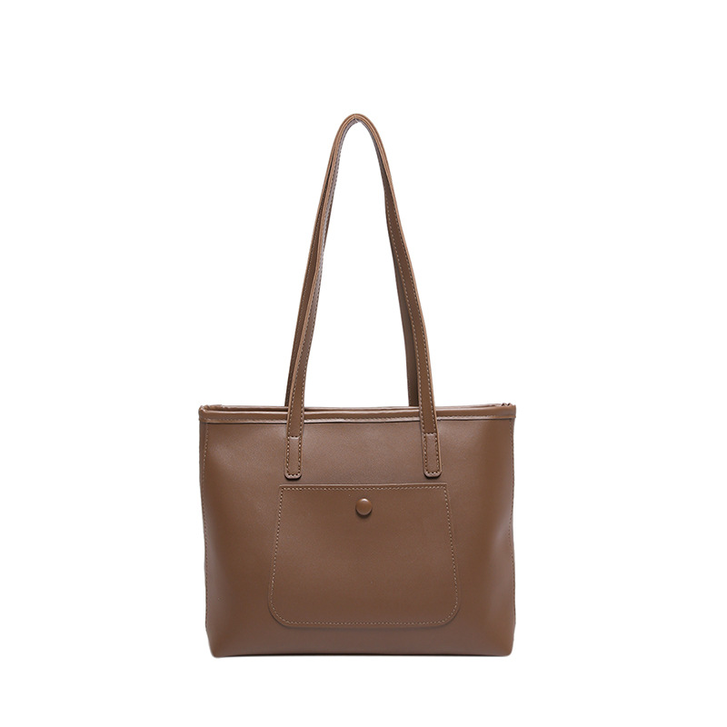 Large-capacity women's 2024 new versatile and simple single-shoulder crossbody bag, high-end college student commuting tote bag Item Picture