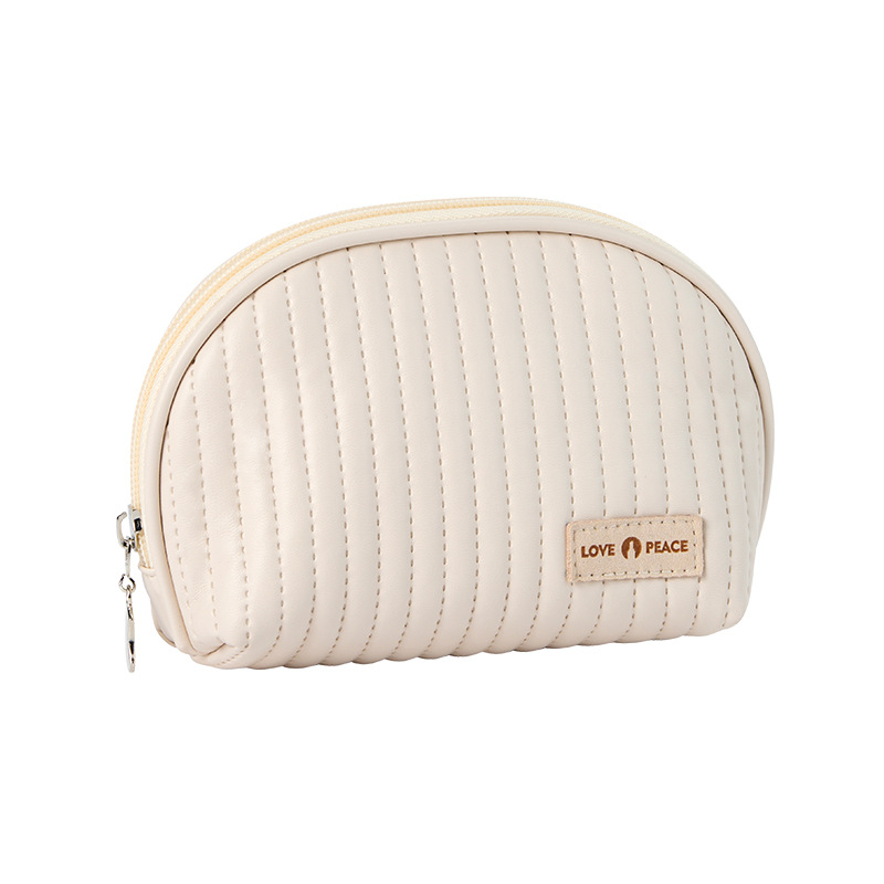 Runhui semi-round Cake Makeup Bag, Travel Makeup Bag, Cosmetics Storage Bag, Large capacity Makeup bag, minimum order quantity of one piece Item Picture