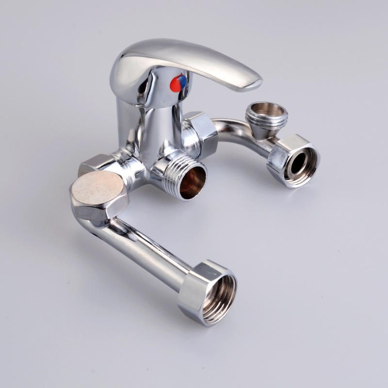 Copper electric water heater mixing valve, U-shaped elbow, exposed cold and hot switch, shower faucet inlet pipe, universal accessories details Picture
