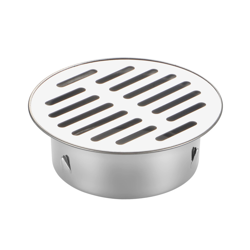 304 thickened stainless steel floor drain, card-type garden outdoor circular rooftop floor drain, no water seal, large-capacity floor drain Item Picture